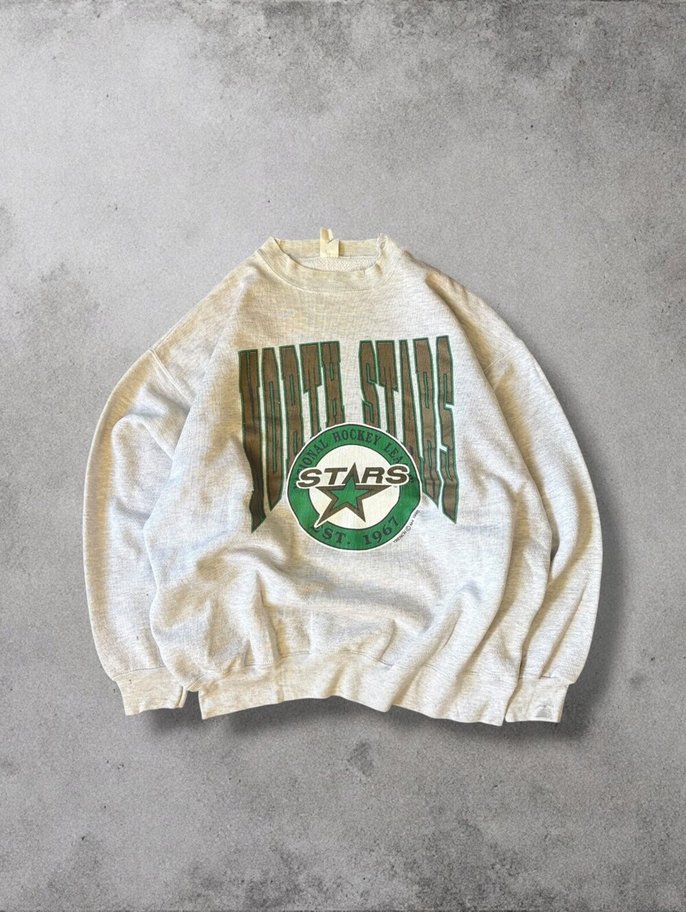 Vintage 90s Minnesota North Stars NHL Graphic Hockey Crewneck Sweatshirt Men XL